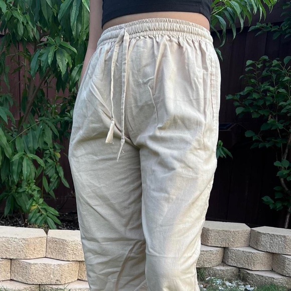 Women’s Cotton Pants Khaki Color - Picture 5 of 6